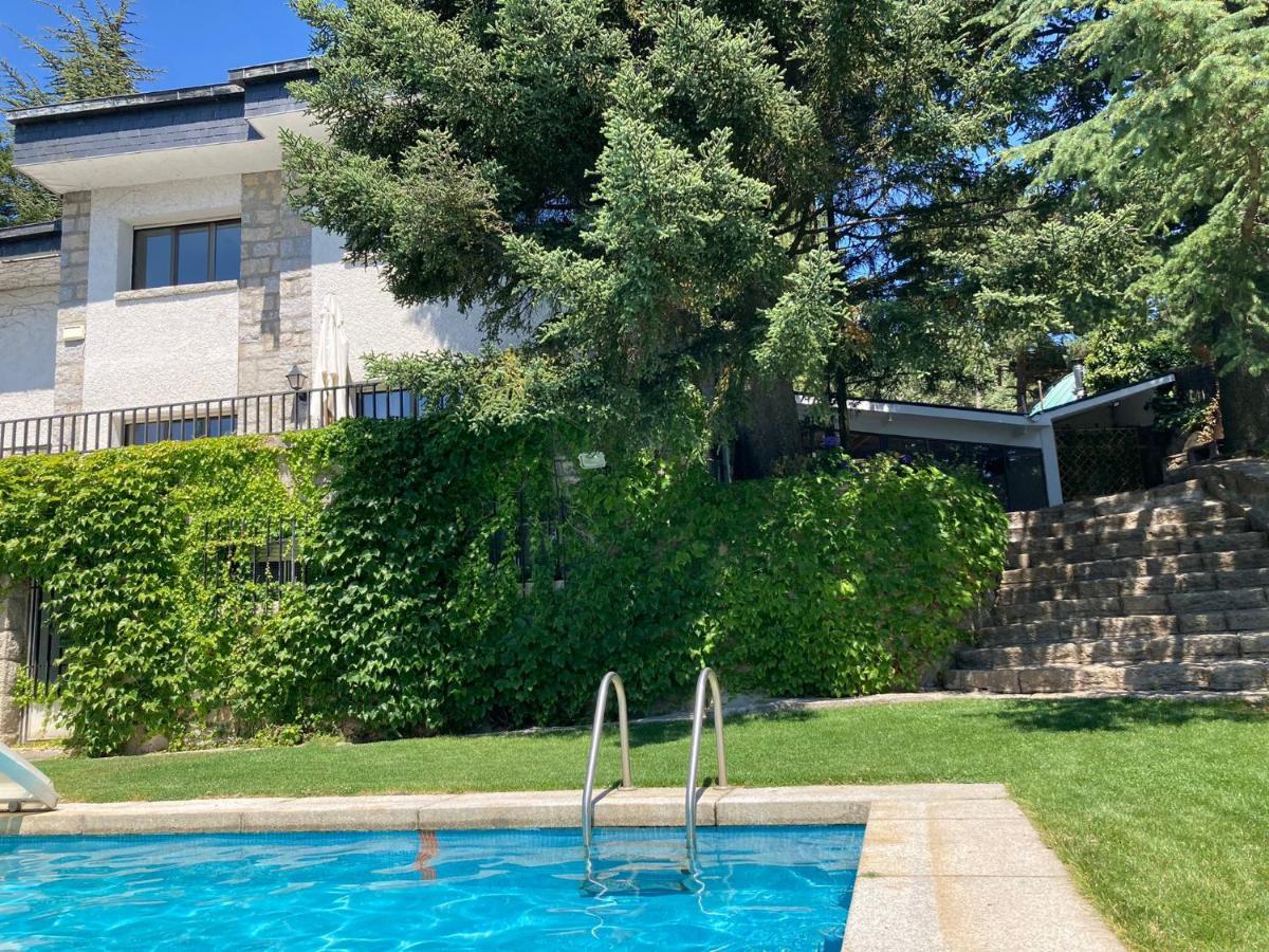 Los Cedros, Gran Chalet Con Piscina Y Apartamento En Navacerrada Kültér fotó